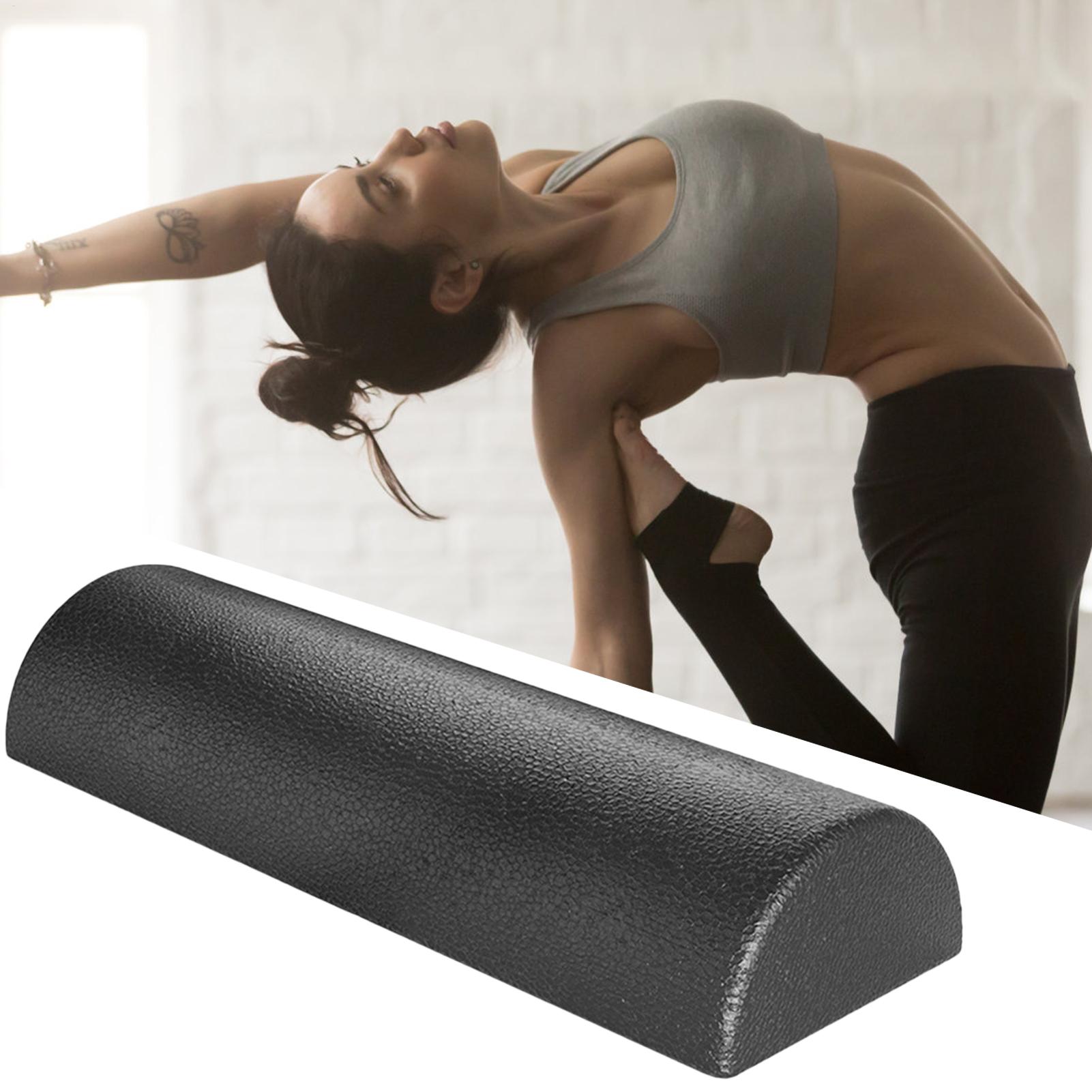 Home Gym Yoga Studio - 30/45cm高密度ハーフフォームローラー、筋肉マッサージストレッチローラー、ホームジムスタジオピラティスフィットネス用深部組織リリース