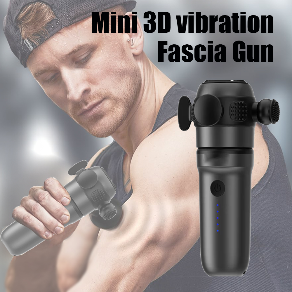 Home Gym Mini - ミニ3D振動筋膜ガン、深部組織マッサージ、高周波振動パーカッションマッスルマッサージャー、家庭、ジム、オフィス用