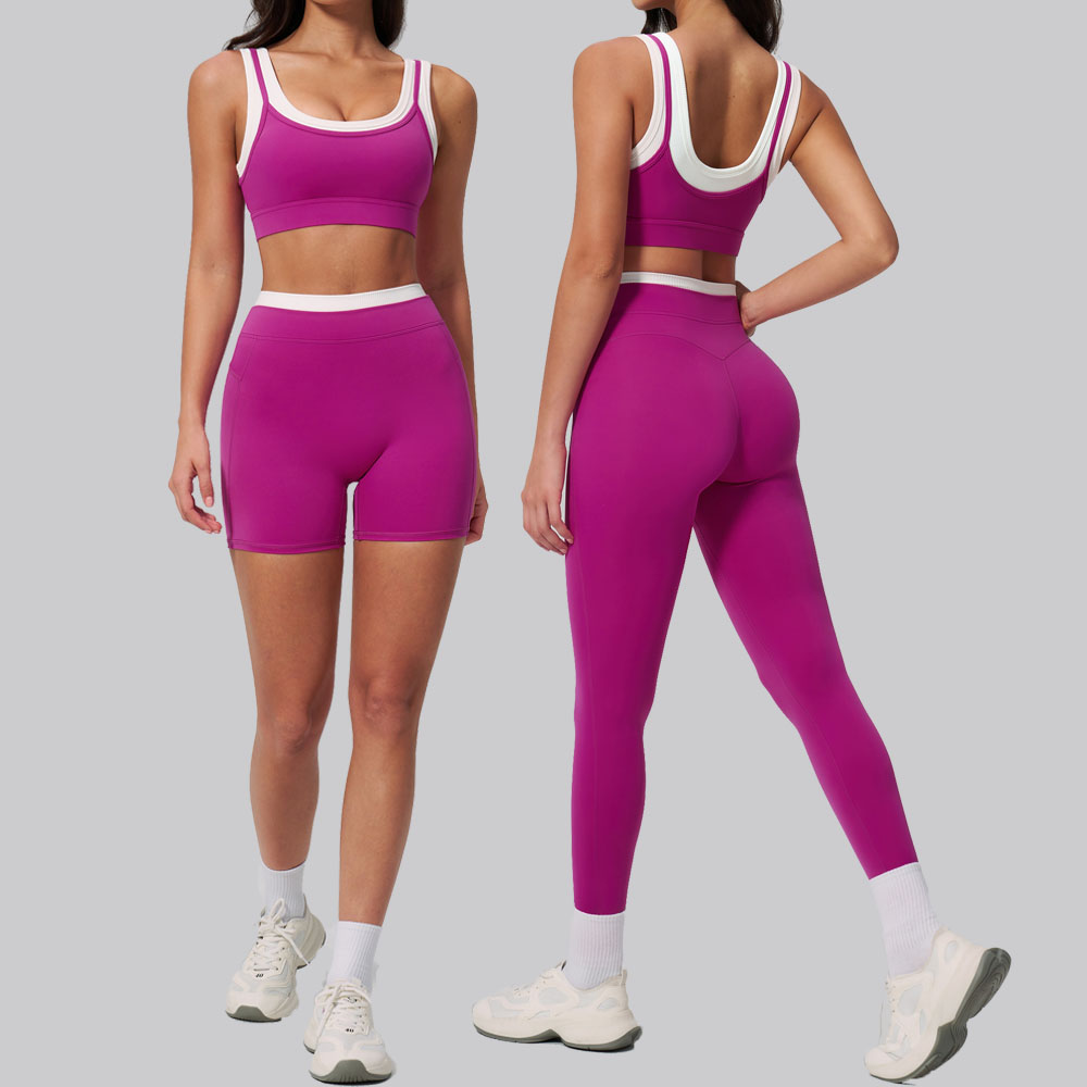 Home Gym With Leg Press - 2ピース レディース セットアップ ヨガウェア ジム服 スポーツウェア