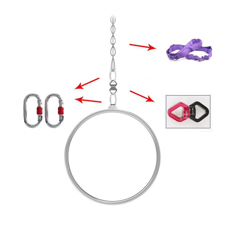 Home Gym Mini - ミニステンレス鋼フープ,ライラキット,空中設備,空中ヨガ,ホームフィットネス,ジムサーカス,50cm