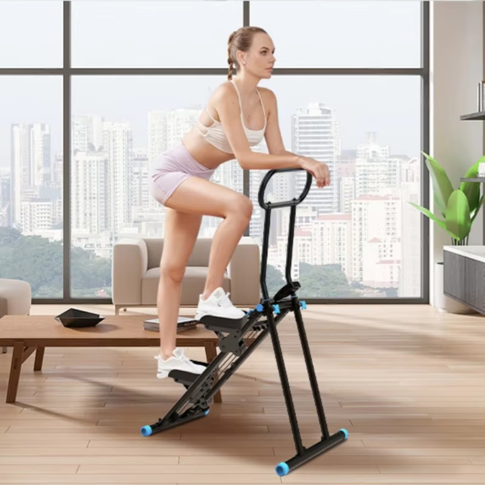 Home Gym Mini - ミニ垂直折りたたみ式金属製軽量調整可能ホームジム用クライマーマシン屋内有酸素運動トレーニングポータブル耐久性のある階段トレーニングマシン