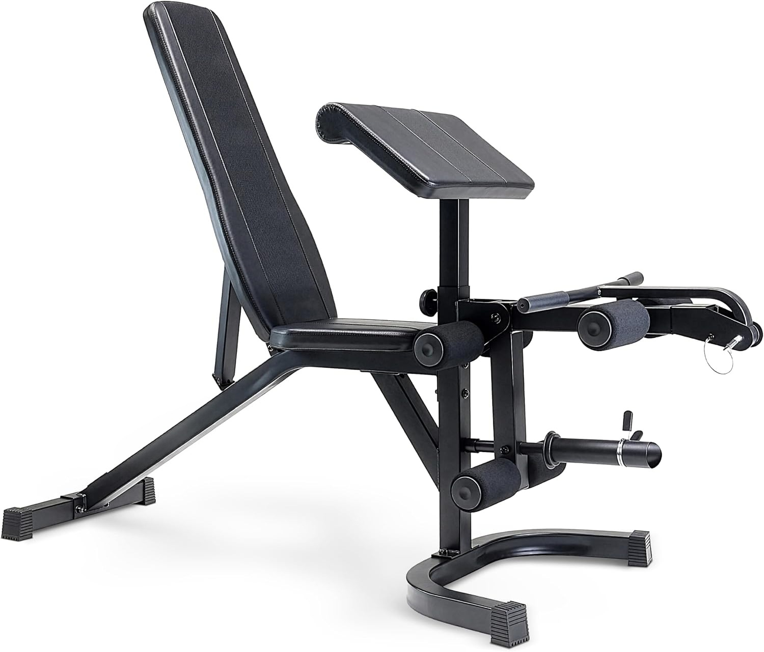 Preacher Curl Pad - 調整可能なユーティリティウェイトベンチ、プリーチャーパッド、アームカールアタッチメント、レッグデベロッパー、ワークステーション、全身筋力トレーニング、ワークアウトステーション、ホームジム、ブラック