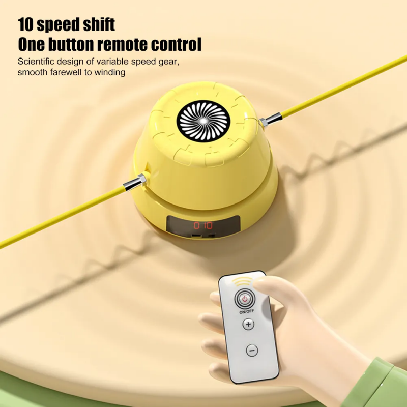 Speed Parachute Sprint - スマート電動縄跳びマシン自動ジャンプトレーナーLEDディスプレイリモコンスピード機器ホームジム大人子供向け