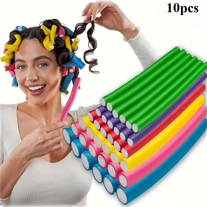 Preacher Curl Pad - 10個入り フレキシブルヘアカーリングロッド ヘアカーラーメーカー ソフトフォーム ベンディツイストカール フレキシローラー