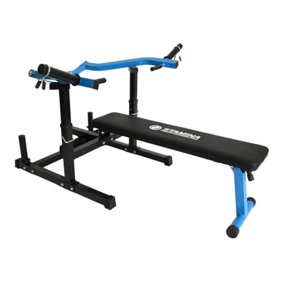 Home Gym With Leg Press - ホームジム用筋力トレーニングマシン、チェストプレスとレッグエクステンションカール対応、調整可能なスチールフレーム、ブラック仕上げ