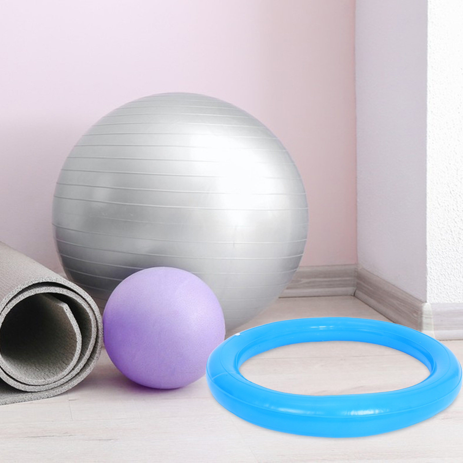Home Gym Yoga Studio - ヨガボールディスプレイスタンド 固定リング安定ベース エクササイズボール用 防爆PVC ホームジム フィットネススタジオ用