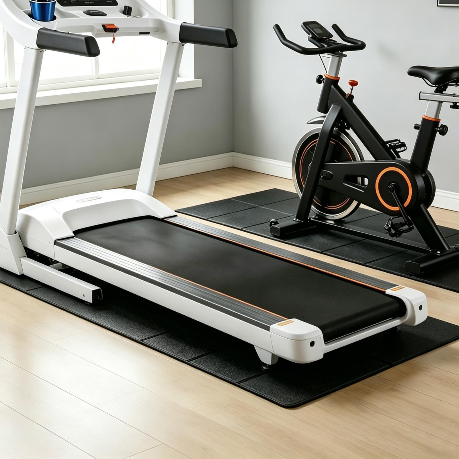 Home Gym Leg - トレッドミルパッド床用ノンスリップ振動吸収防水トレッドミルフロアマット機器パッドホームジムオフィス屋内用
