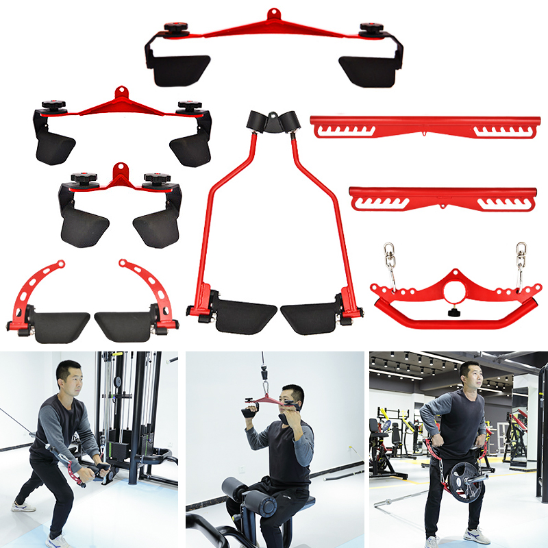 Home Gym Training Program - 調整可能なフィットネスラットプルダウンバージムプーリーケーブルマシンアタッチメントホーム上腕二頭筋上腕三頭筋バックブラスターローイングワークアウトハンドル