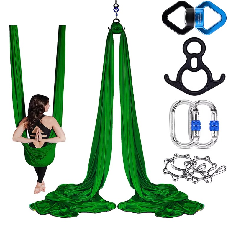 便利な調節可能なエアリアルスイングヨガハンモックセット、高品 - Home Gym Yoga Studio のレビューと価格