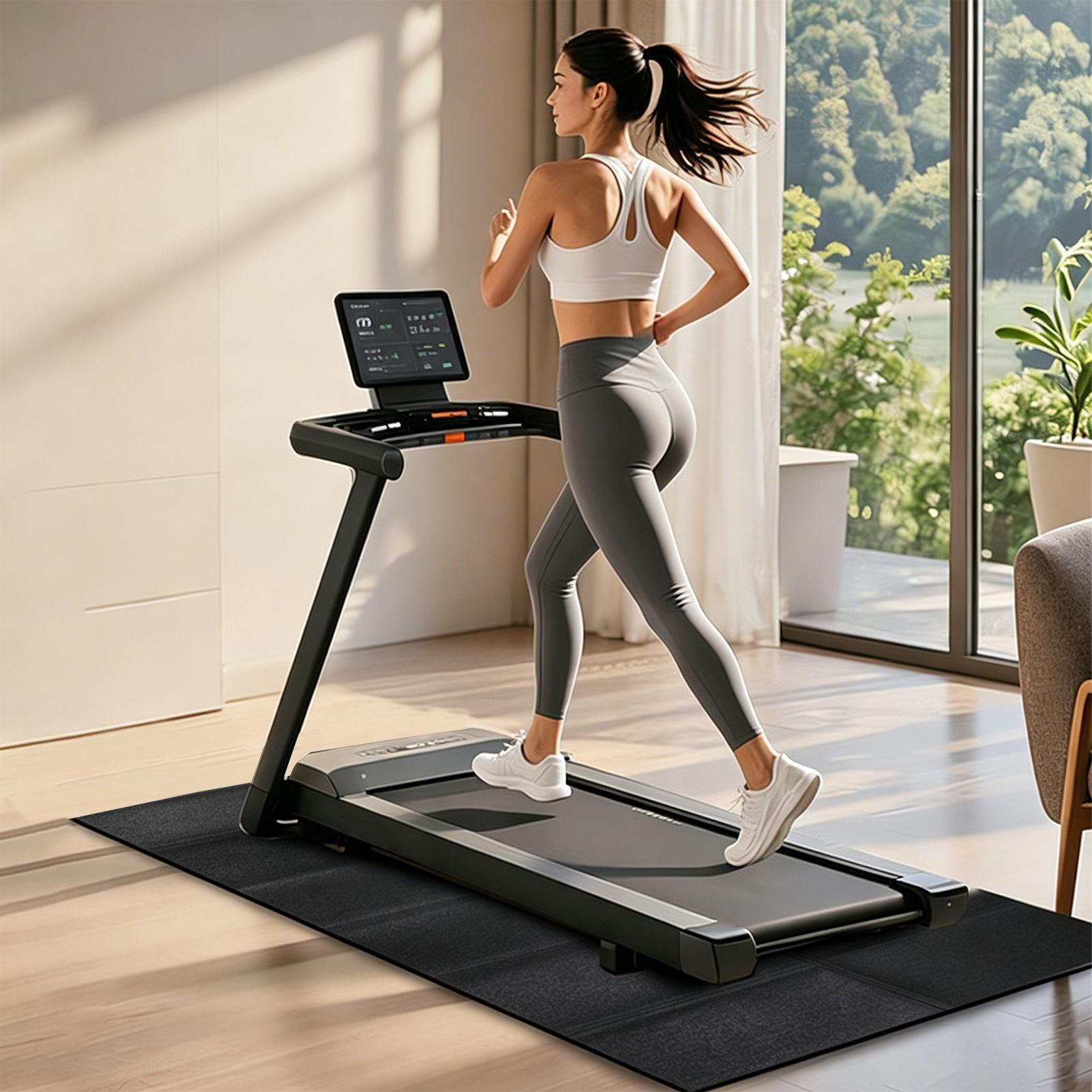 トレッドミルマット振動吸収ヘビーデューティトレッドミルフロア - Home Gym Leg のレビューと価格