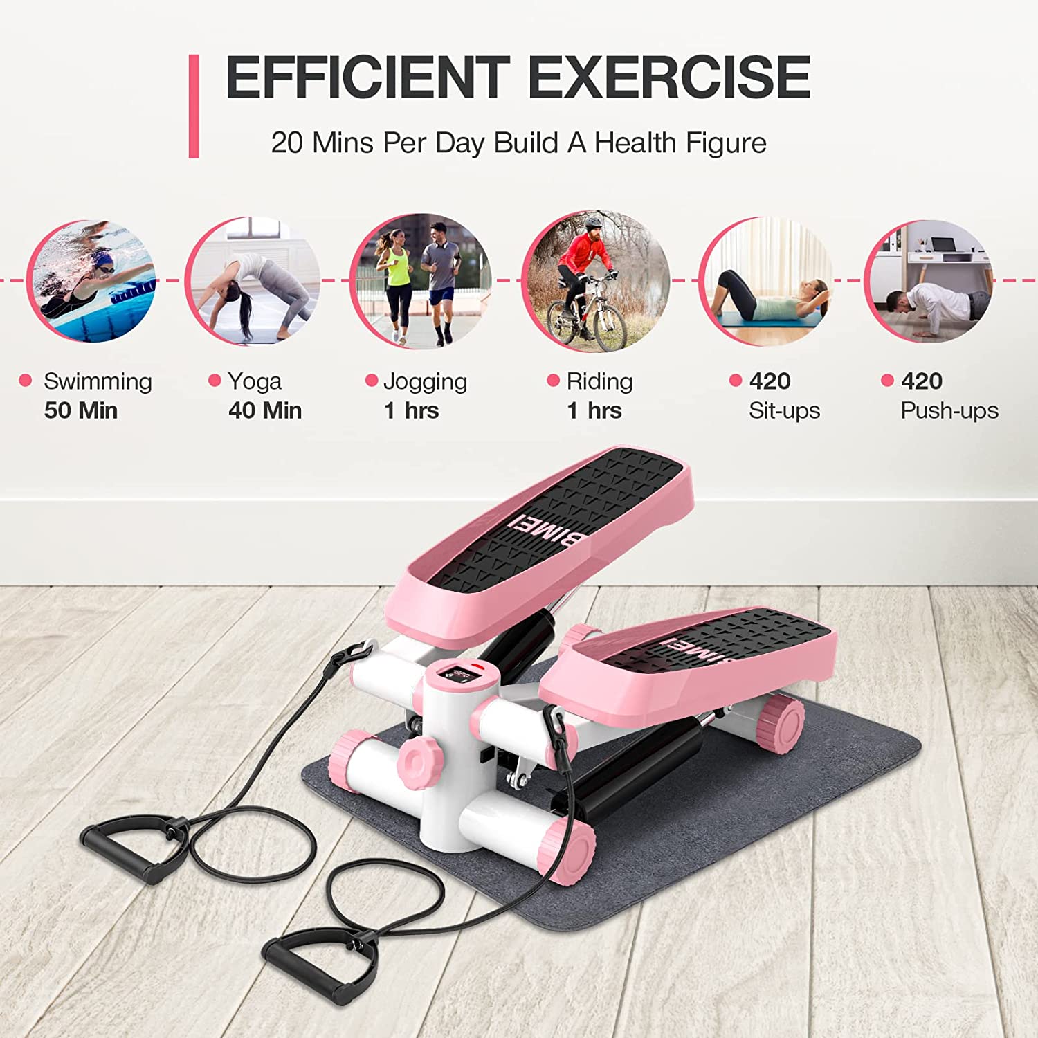 ポータブルホームジムミニフィットネスステッパー、LCDディス - Home Gym Training Program のレビューと価格