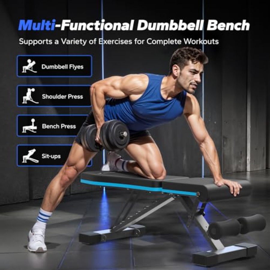 折りたたみ式ウェイトベンチ（家庭用ジム向け）、990ポンド耐 - Home Gym With Leg Press のレビューと価格