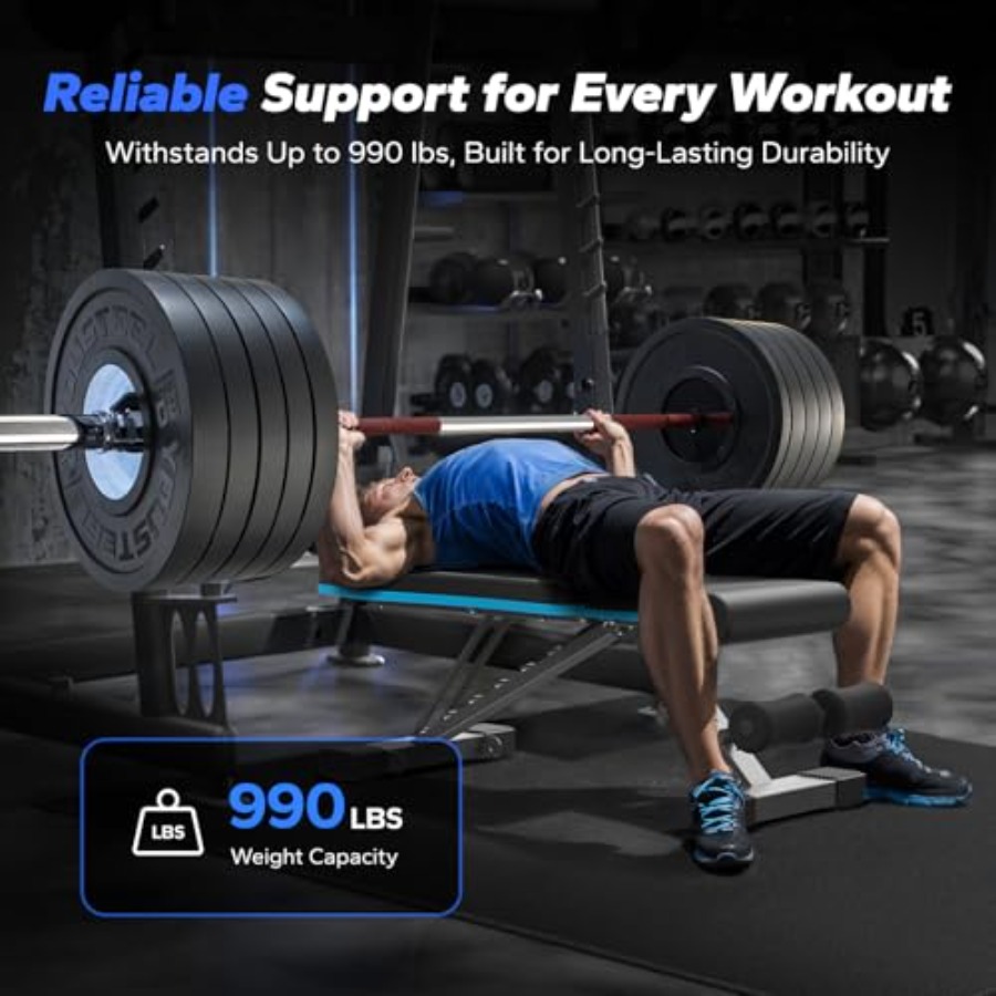 折りたたみ式ウェイトベンチ（家庭用ジム向け）、990ポンド耐 - Home Gym With Leg Press のレビューと価格