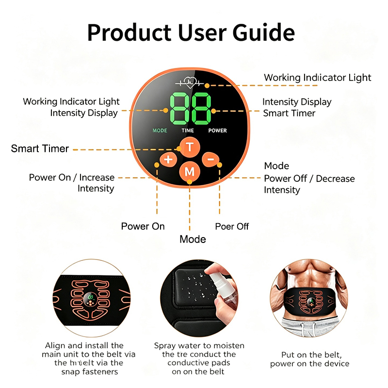 腹部調子を整えるベルトスマート腹筋トレーナー筋肉トーナーボデ - Home Gym Mini のレビューと価格