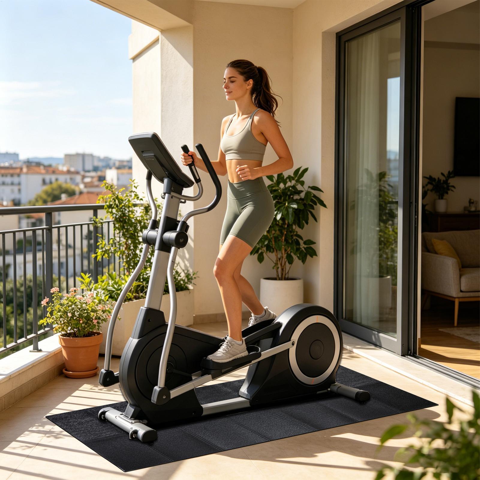 トレッドミルパッド床用ノンスリップ振動吸収防水トレッドミルフ - Home Gym Leg のレビューと価格