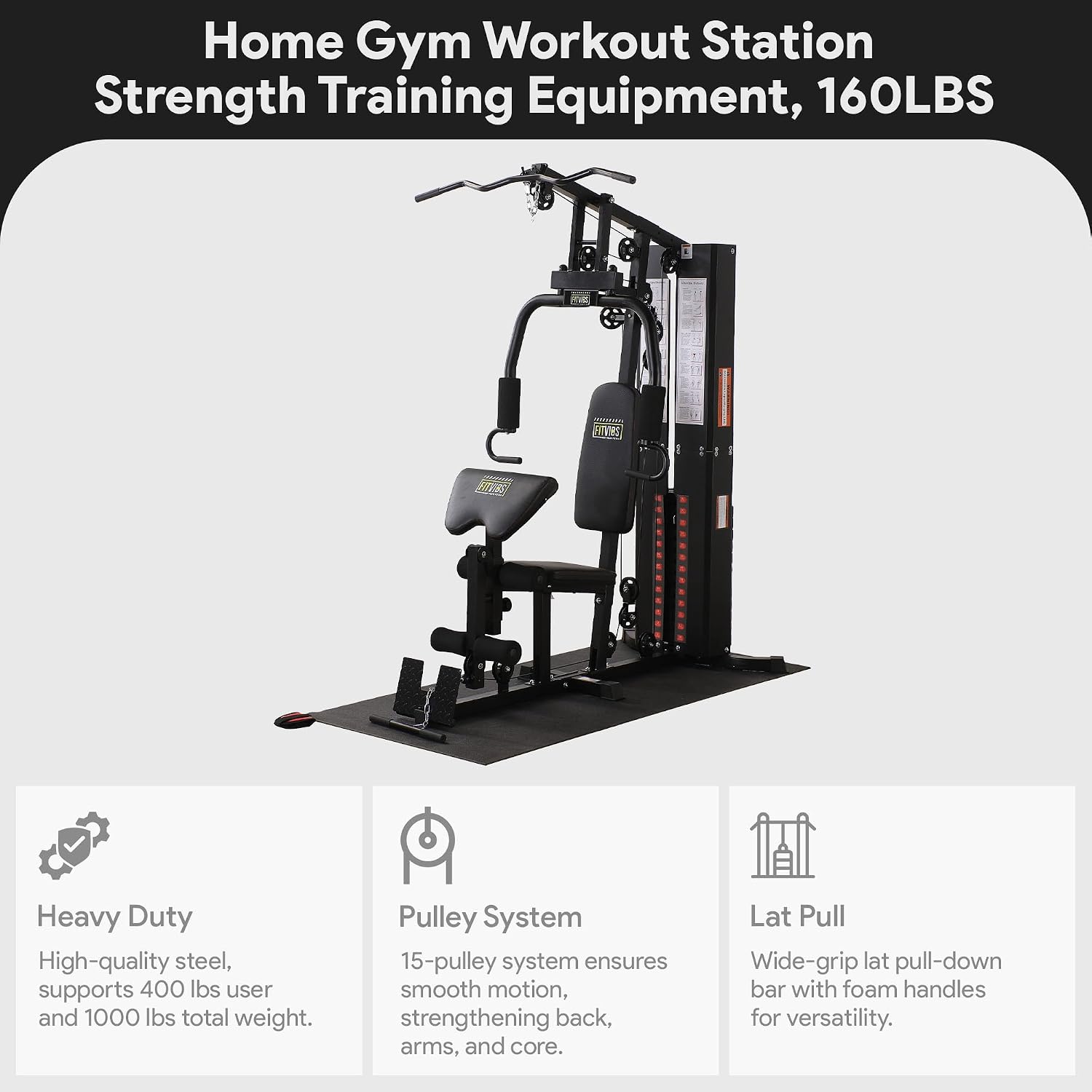 多機能スチールフレームホームジムマシン（フロアマット付き）– - Home Gym Training Program のレビューと価格