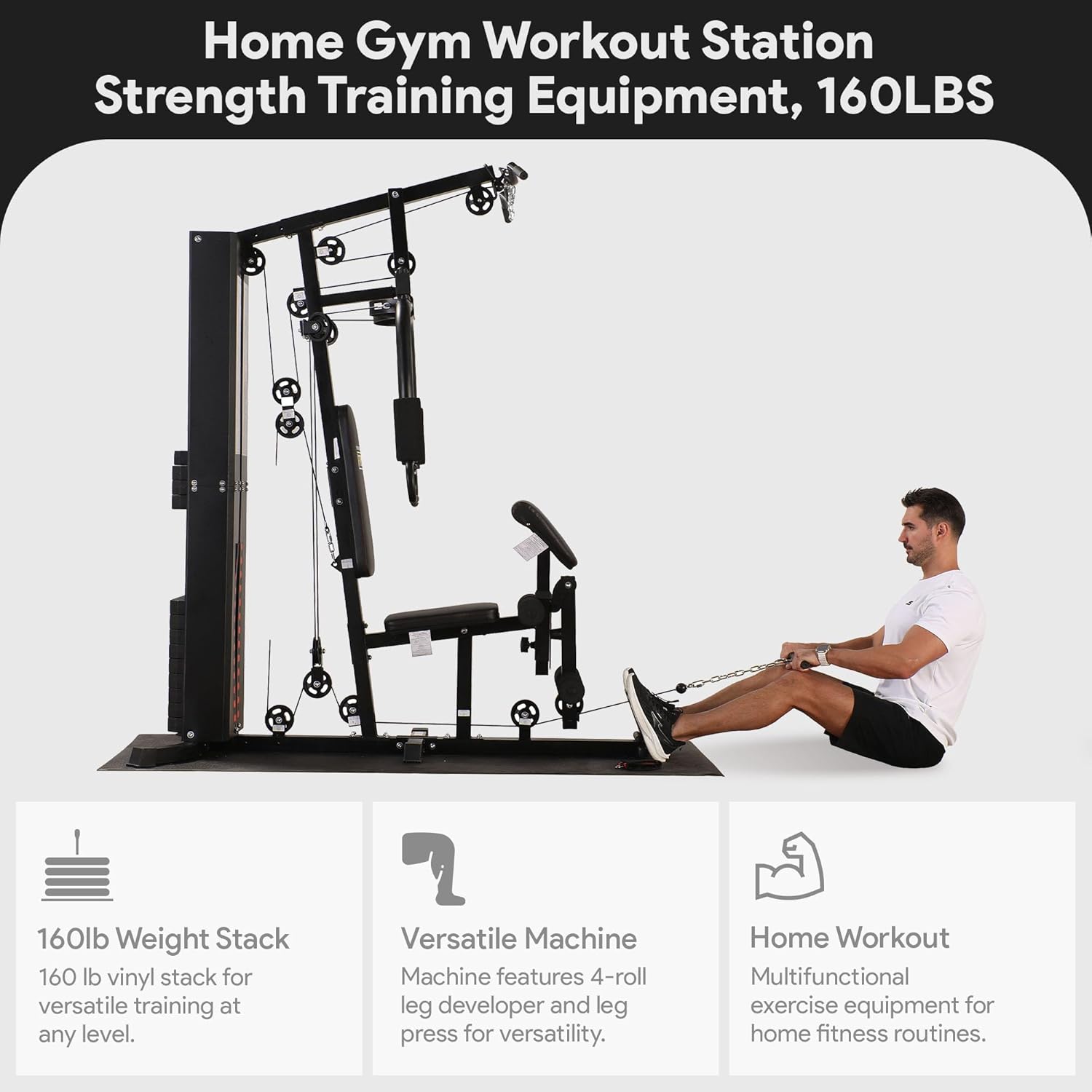 多機能スチールフレームホームジムマシン（フロアマット付き）– - Home Gym Training Program のレビューと価格