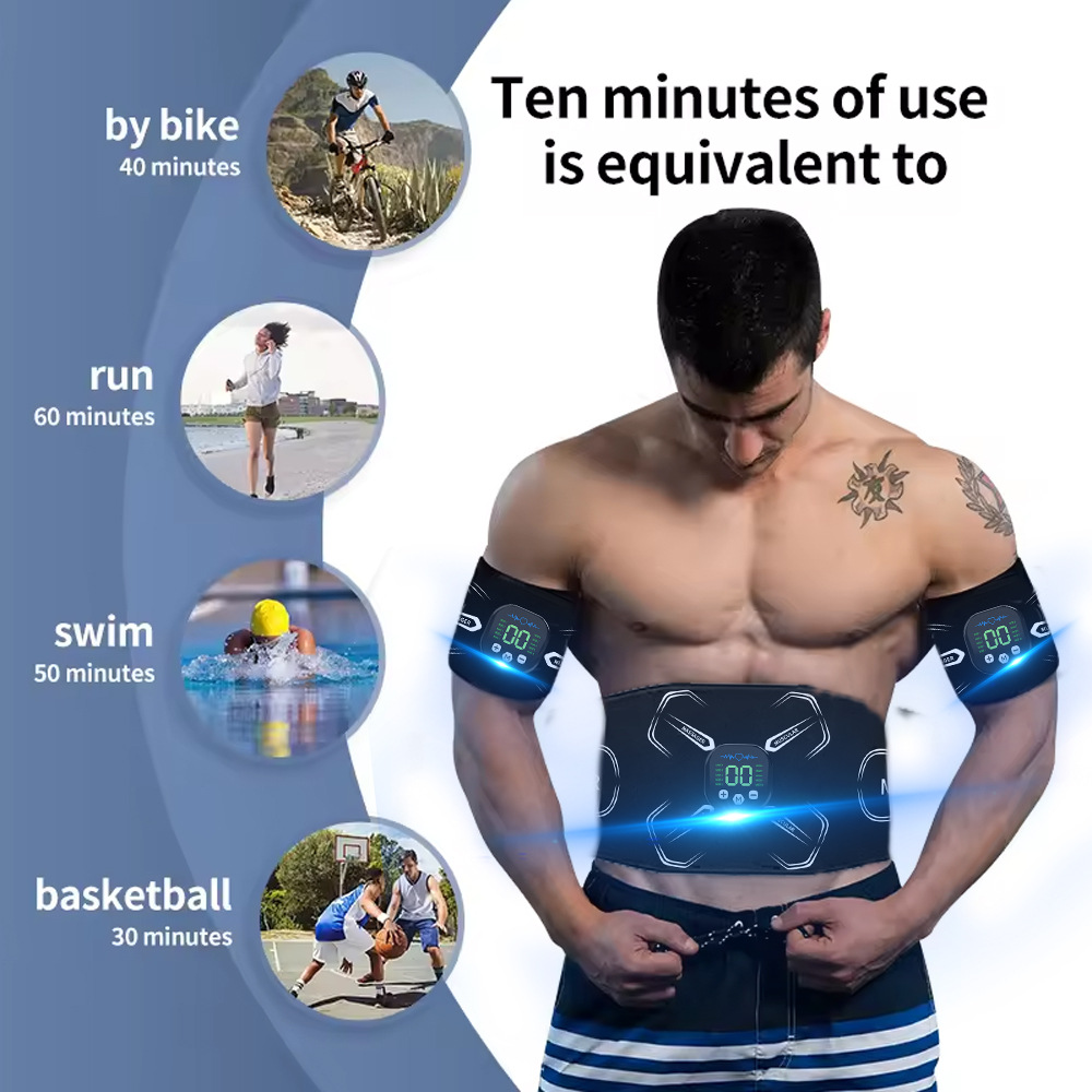 EMS 筋肉刺激装置腹部トレーナー腹筋トナー腕腹脚エクササイ - Home Gym Mini のレビューと価格