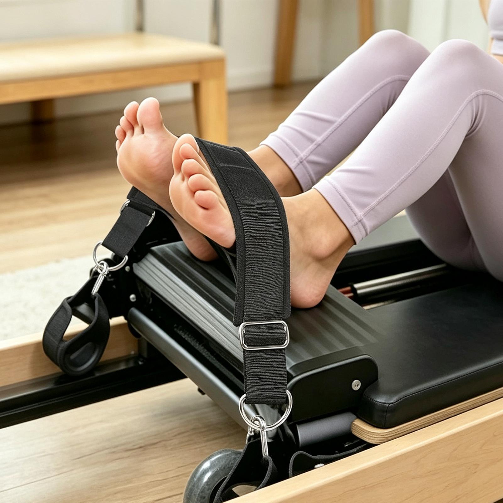 リフォーマーフットストラップ ダブルループ 厚手 滑り止め  - Home Gym Yoga Studio のレビューと価格