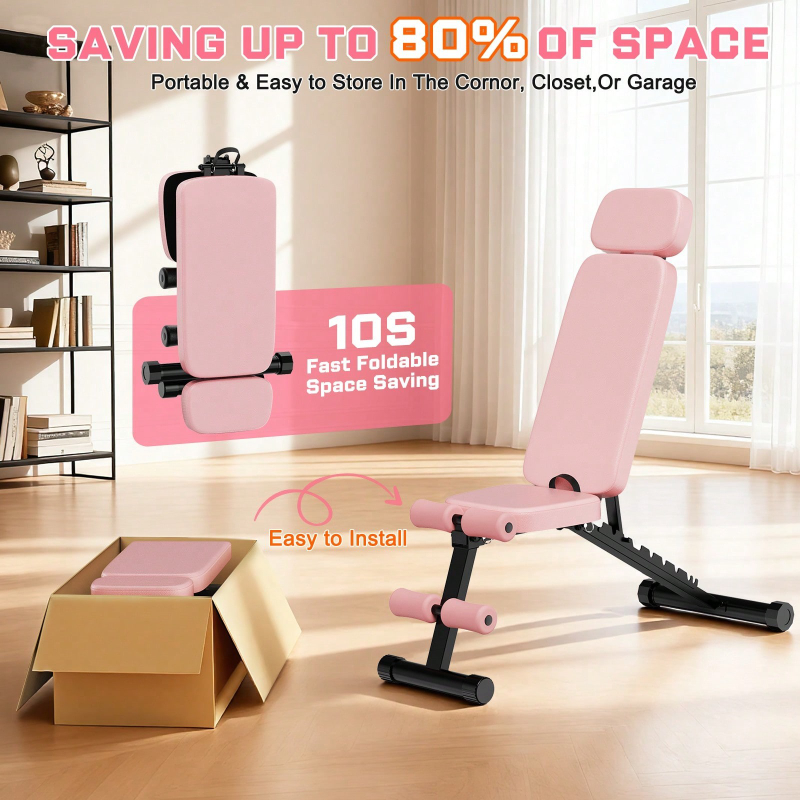 9段階調整可能なウェイトベンチ 折りたたみ式 ホームジム 全 - Home Gym Leg のレビューと価格