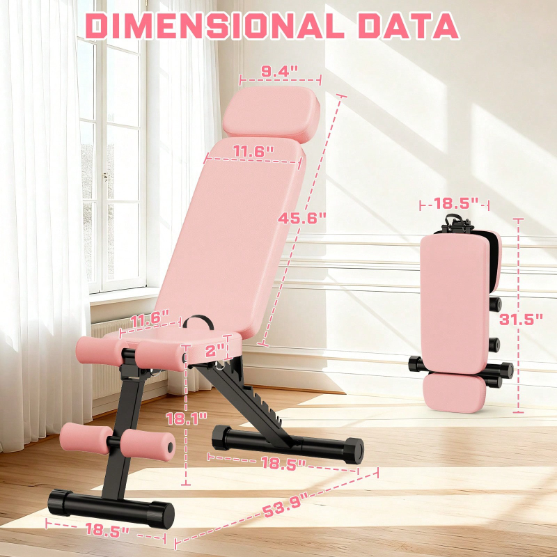 9段階調整可能なウェイトベンチ 折りたたみ式 ホームジム 全 - Home Gym Leg のレビューと価格